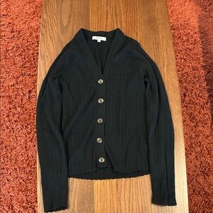 MADEWELL Black button up cardigan